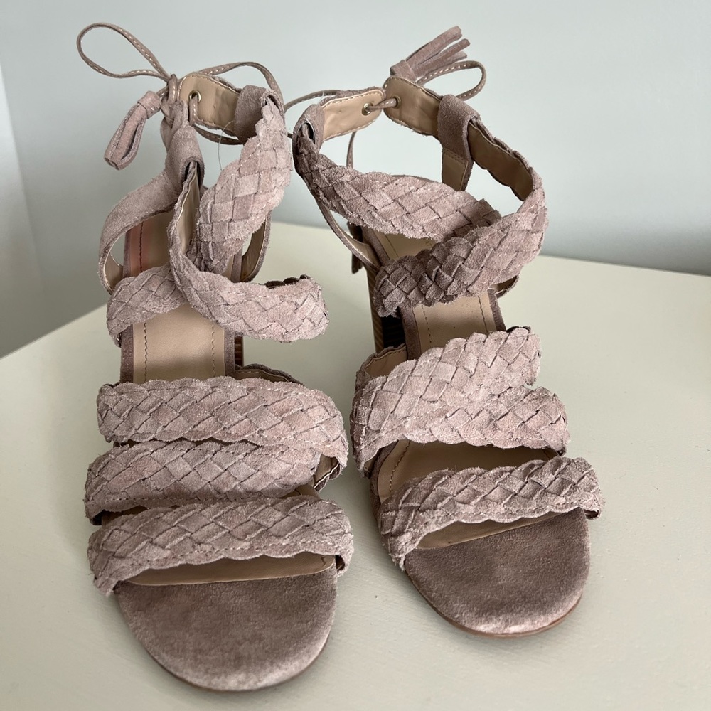 BCBG braided block heels